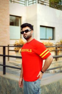 Crimson Red Sporty Tee - Image 2