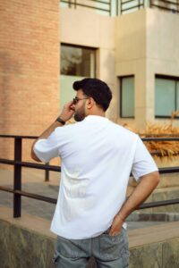 Minimalist Plain White Tee - Image 2